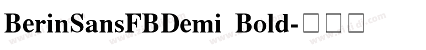 BerinSansFBDemi Bold字体转换